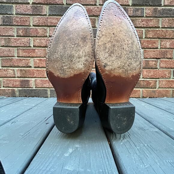 Women's Black Abilene Cowhide Dress Western Cowboy Boots Style 9050 Size 8.5 - Picture 6 of 8